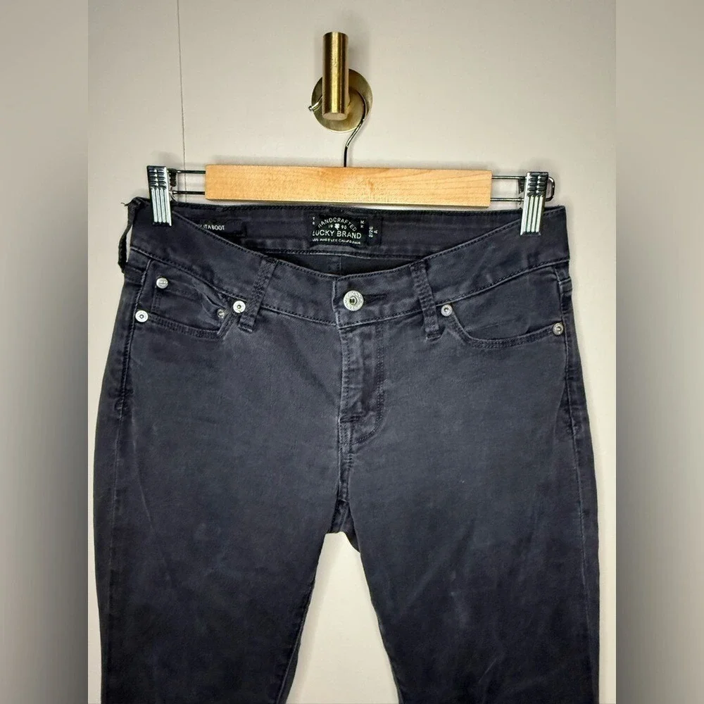 Lucky Brand Lolita Bootcut Jeans Black Low Rise Stretch Denim‎ Size 26